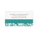 Search for teal blue return address labels Feminine