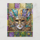 Search for feather mask postcards Mardi gras