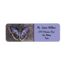 Search for butterfly design return address labels Purple