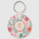 Search for colourful floral pattern keychains Pretty
