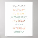 Recherche de jours de la semaine posters Préscolaire