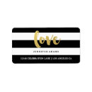 Search for gold foil wedding return address labels Glitter