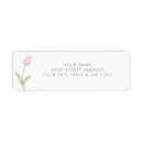 Search for pink tulip flowers return address labels Tulips
