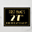 Search for twenty seventh birthday invitations Elegant