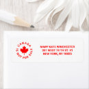 Search for patriotic return address labels Canadian flag