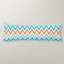 Search for aqua and orange patterns pillows Chevron