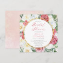Search for gold frame bridal shower invitations Watercolor flowers