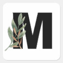 Search for gold monogram m stickers Watercolor
