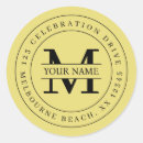 Search for gold return address stickers Black and gold
