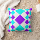 Search for turquoise and purple pillows Geometric