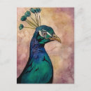 Recherche de peinture de paon cartes postales Oiseau