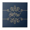 Search for navy and gold tiles Vintage