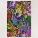 Recherche de peintures colorées puzzles Rouge