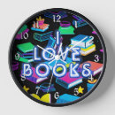 Search for school library clocks Book lover