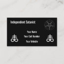 Search for satan business cards Black