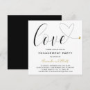 Search for hearts engagement party invitations Modern