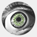 Recherche de yeux verts autocollants Effrayant