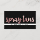 Search for spray tan business cards Rose gold