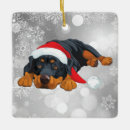 Search for rottweiler ornaments Santa