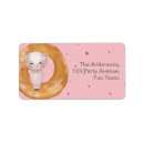 Search for donut return address labels 1st birthday
