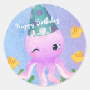Search for beach birthday party stickers Octopus