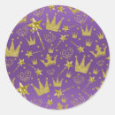Search for purple and gold princess stickers Birthday