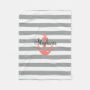 Search for coral and grey blankets White