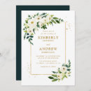 Search for green and gold wedding invitations Botanical