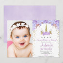 Search for purple unicorn birthday invitations Unicorns