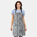 Search for black and white drawing aprons Head
