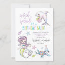 Search for dolphin birthday invitations Mermaid