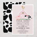 Search for barnyard farm baby shower invitations Modern