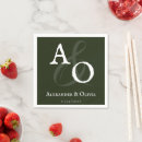 Search for emerald green napkins Typography