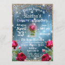 Search for beauty and the beast birthday invitations Floral