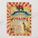 Search for vintage circus birthday invitations Top