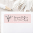 Search for modern floral return address labels Baby shower