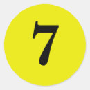 Recherche de numéro 7 autocollants Nombre