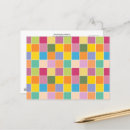 Search for check pattern postcards Pink