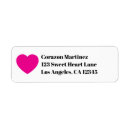 Search for heart shape return address labels Typography