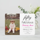 Search for pink and black 50th birthday invitations Script font