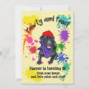 Search for labrador birthday invitations Black labrador retriever