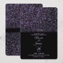 Search for purple glitter wedding invitations Glam