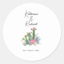 Search for cactus wedding stickers Thank you