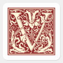 Search for initial v stickers Vintage