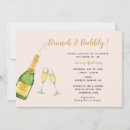 Recherche de bouteille de champagne invitations Rose et or