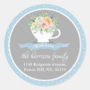 Search for return address baby shower stickers Blue