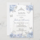 Recherche de blue quinceanera invitations Papillon