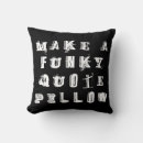 Search for funky pillows Typography