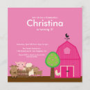 Search for barnyard square invitations Pig
