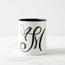 Search for monogram m mugs Black and white